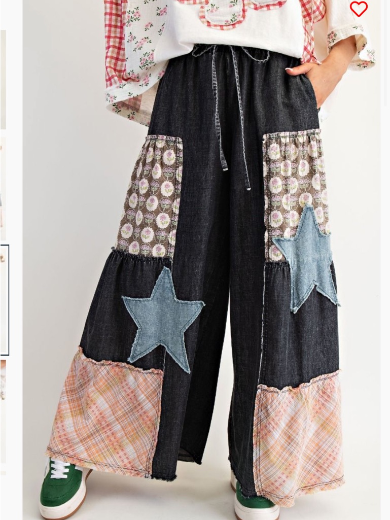 Easel Star Patch Pants